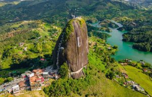 Aerial,View,From,The,Piedra,Del,Peñol,Next,To,The